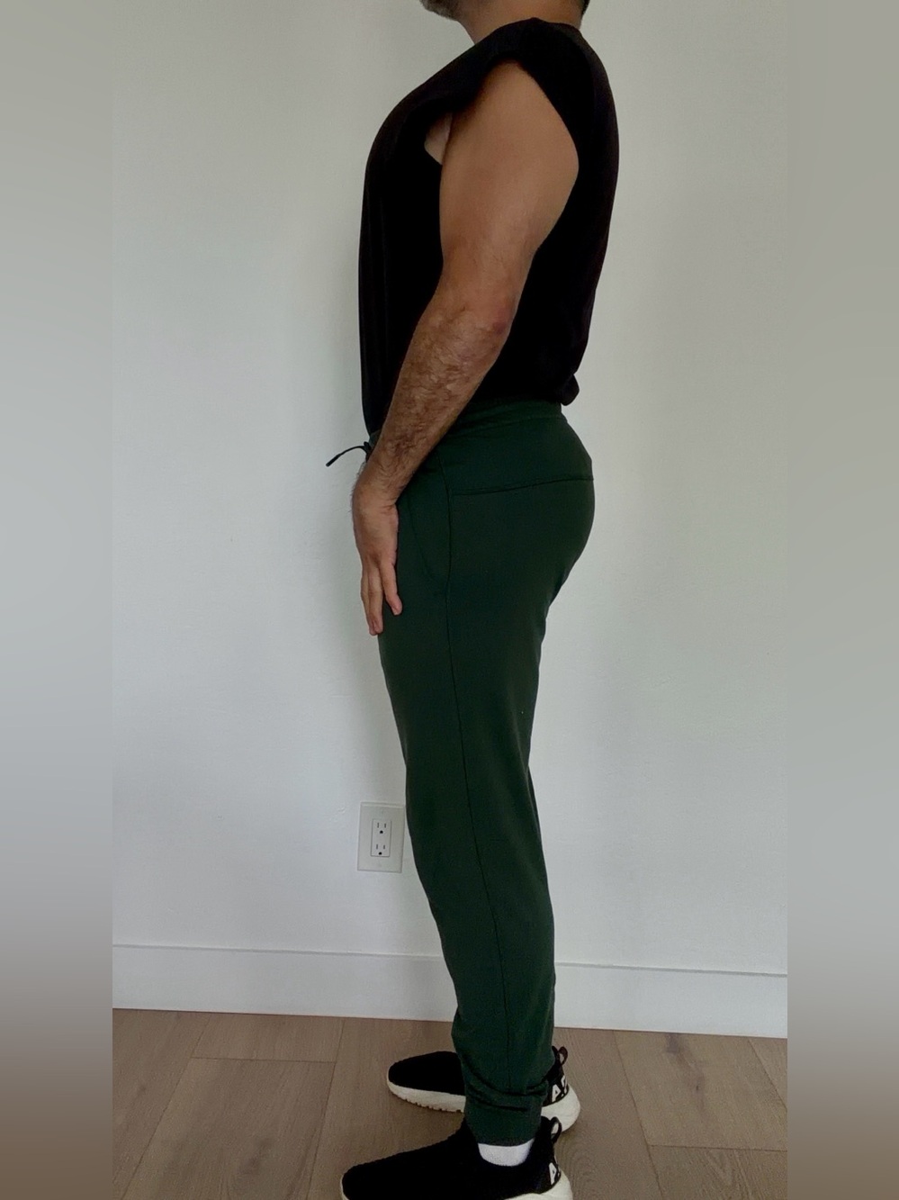 soft jersey jogger in legacy green. (regular length) - Picture 5 of 7